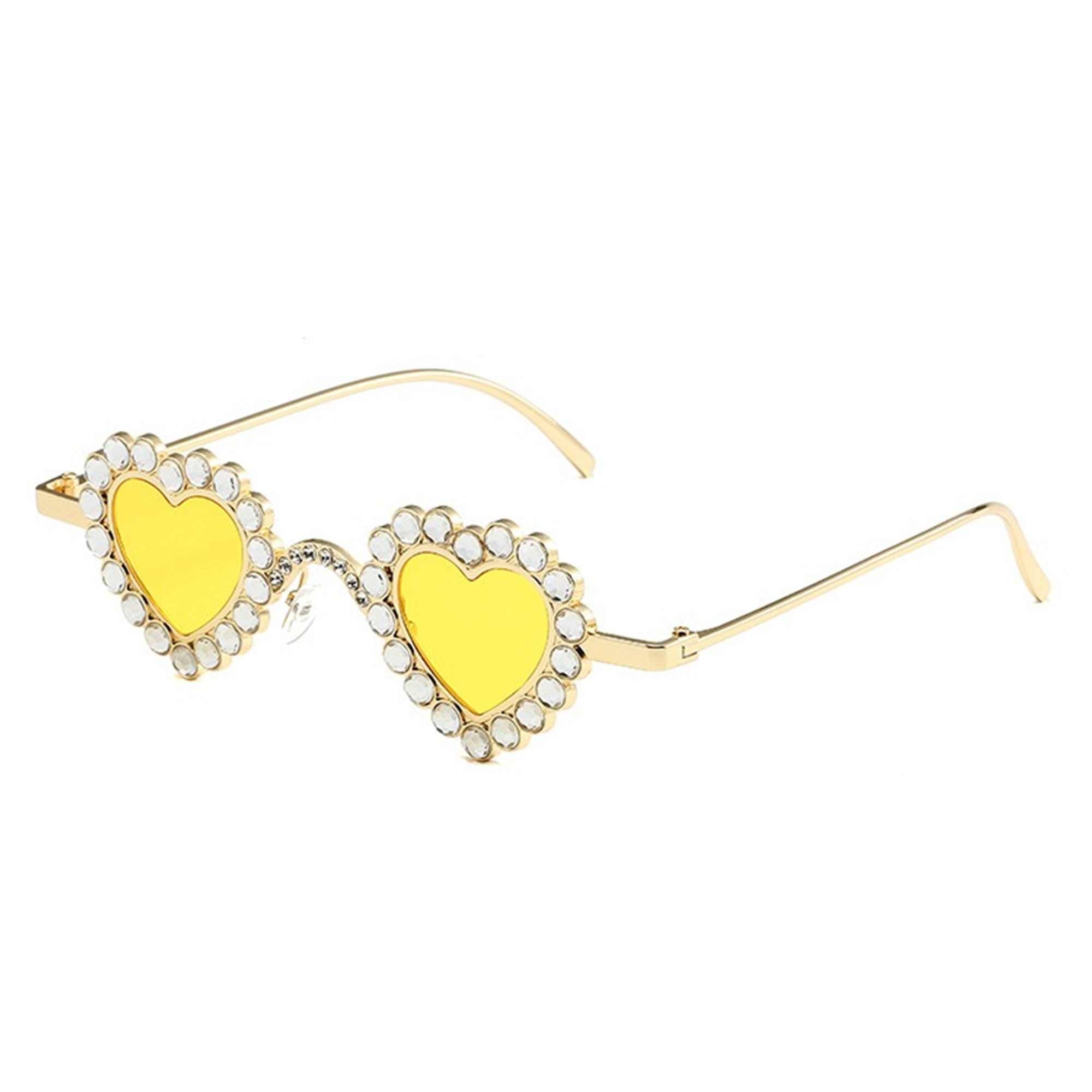 Zirona | Rhinestone Heart Acetate Sunglasses