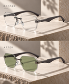Shift Arden | Photochromic Rectangle Rimless Sunglasses