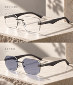 Shift Arden | Photochromic Rectangle Rimless Sunglasses