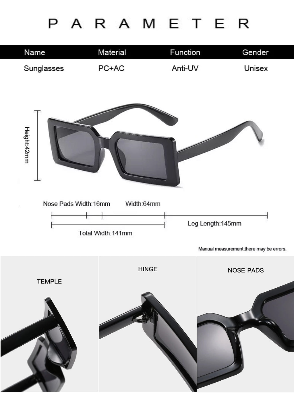 Sienna Glow |Classic Rectangle PC Sunglasses