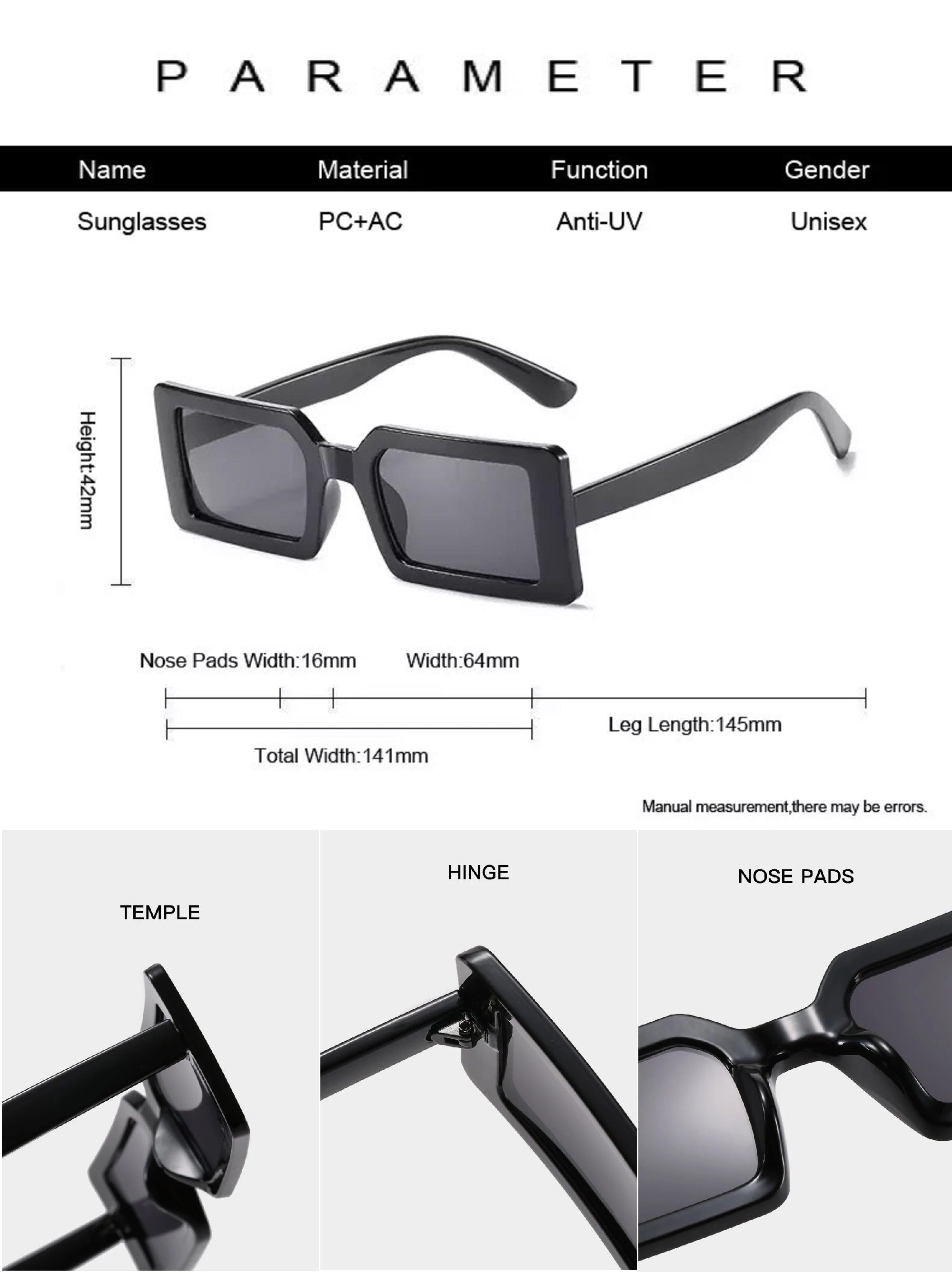 Sienna Glow |Classic Rectangle PC Sunglasses