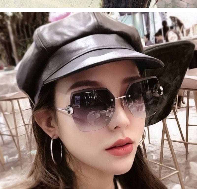 Obsidian |Oversized Hexagonal Metal Sunglasses