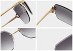 Obsidian |Oversized Hexagonal Metal Sunglasses