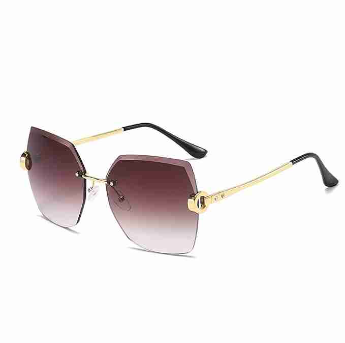 Obsidian | Oversized Hexagonal Metal Sunglasses