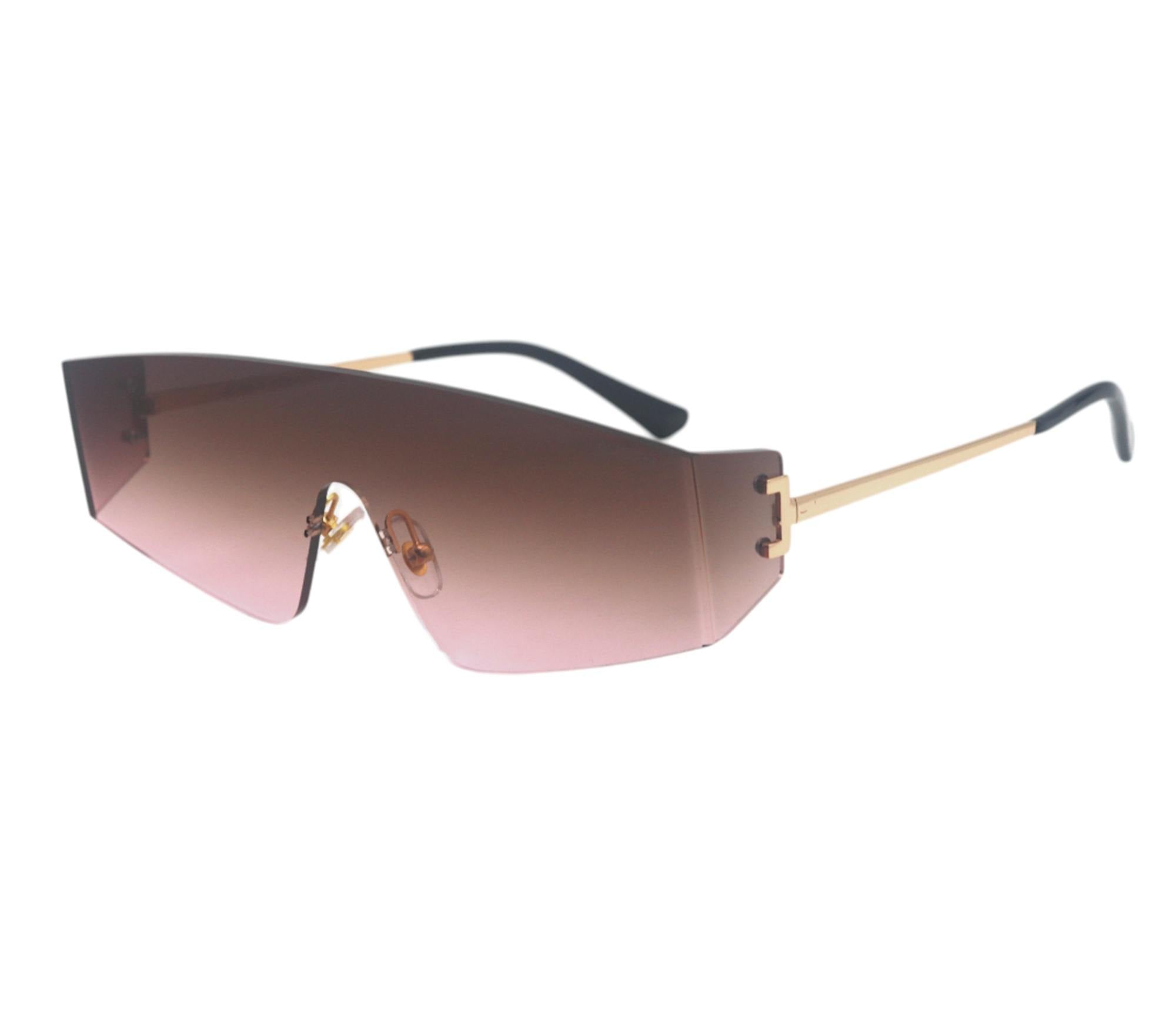 Vector | Futuristic Wraparound Metal Sunglasses