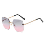 Travertine | Oversized Square Metal Sunglasses