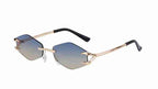 Flux | Futuristic Hexagonal Metal Sunglasses