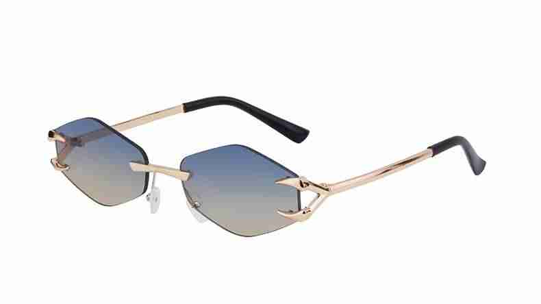 Flux | Futuristic Hexagonal Metal Sunglasses