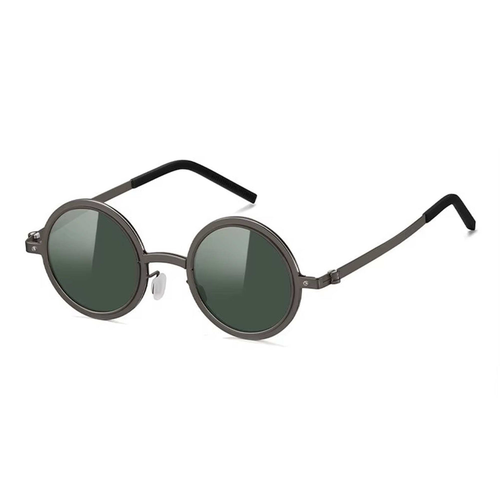 Citrine | Adjustable Tint Round Metal Sunglasses