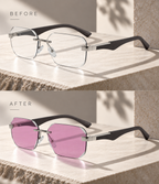 Shift Arden | Photochromic Rectangle Rimless Sunglasses