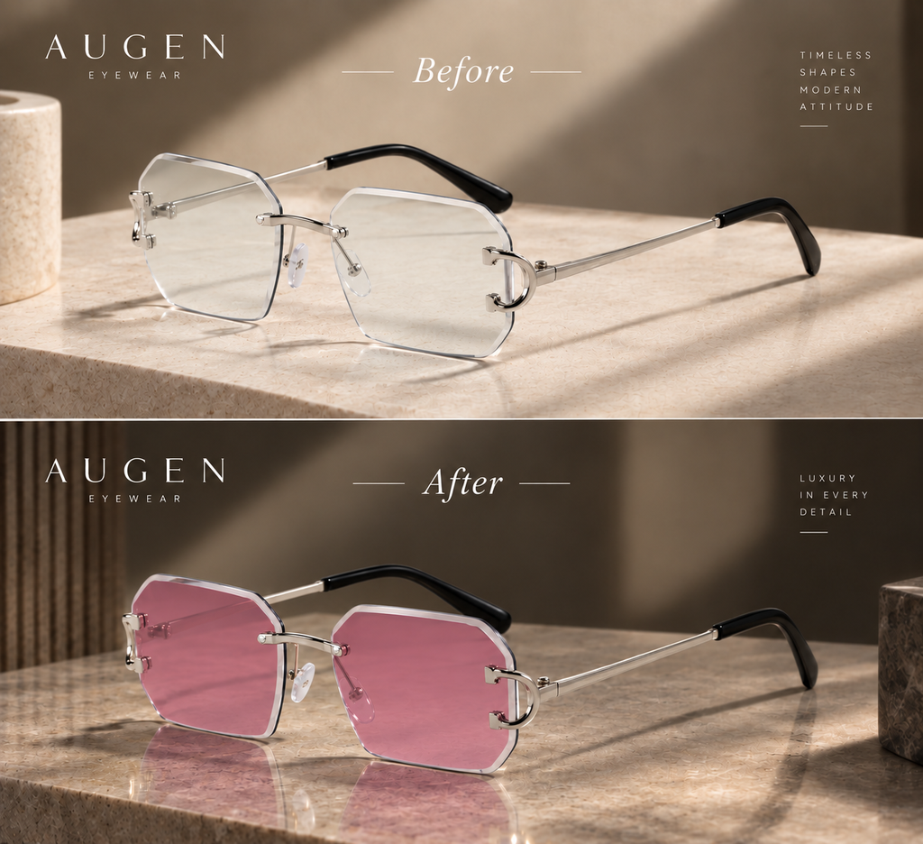 Shift Varen | Photochromic Rectangle Rimless Sunglasses