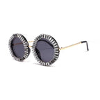 Opalya | Rhinestone Round Acetate Sunglasses