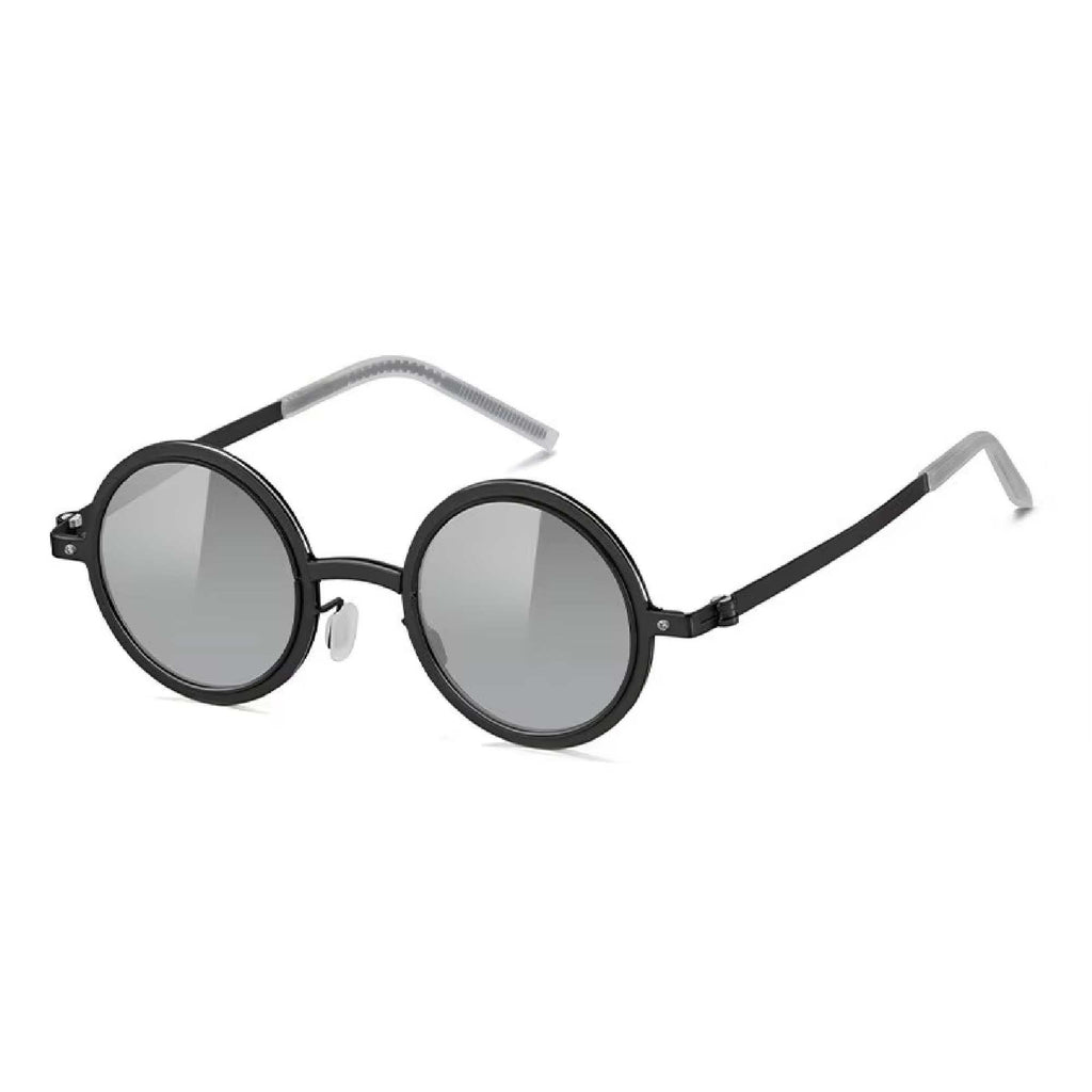 Citrine | Adjustable Tint Round Metal Sunglasses