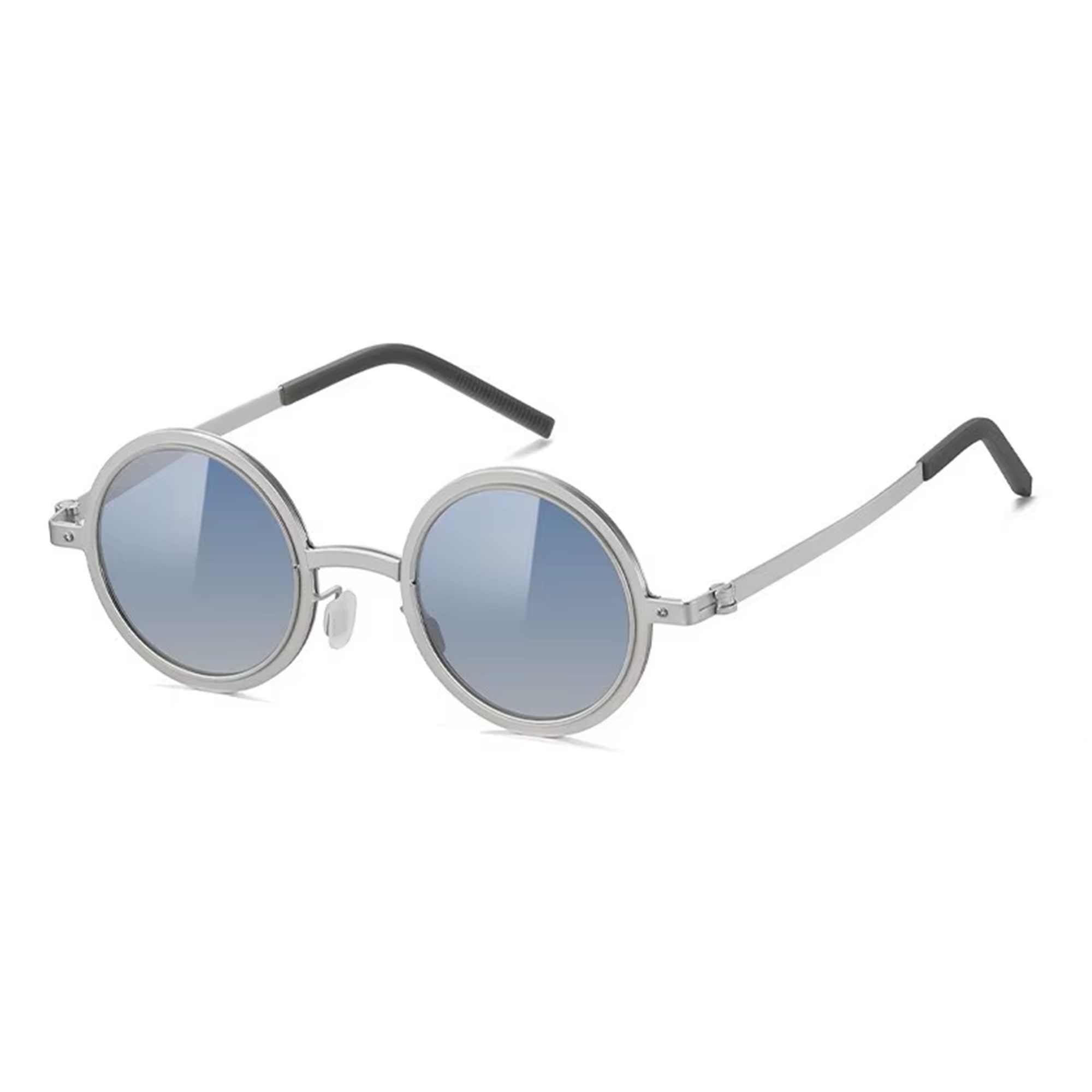 Citrine | Adjustable Tint Round Metal Sunglasses