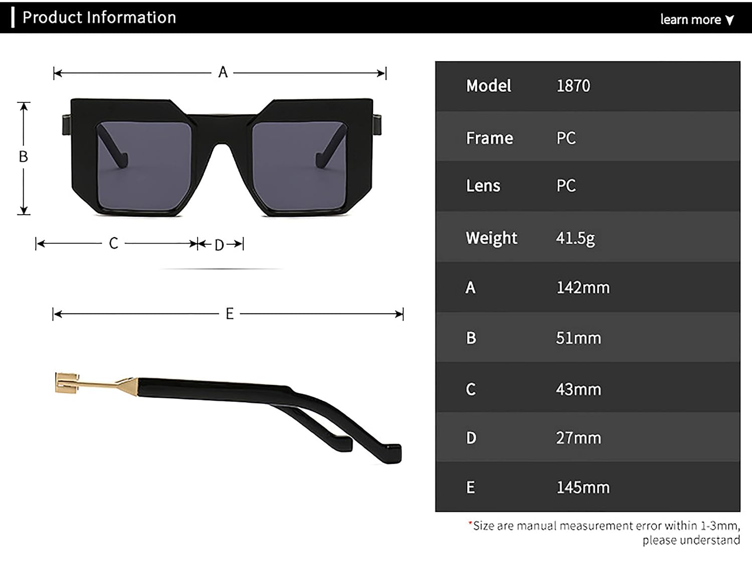 The Executive |Funky Square PC Sunglasses