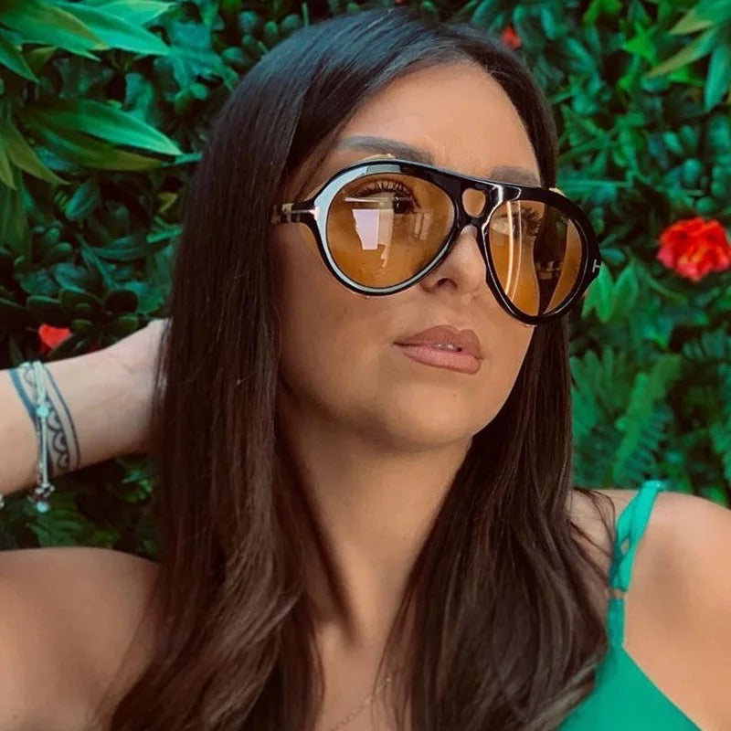 Solstice |Retro Vintage Aviator PC Sunglasses
