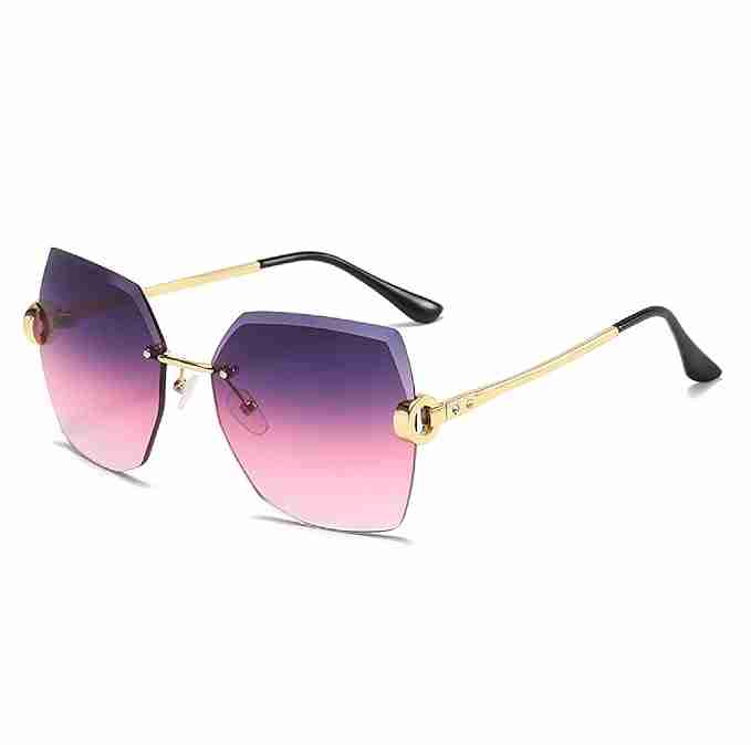 Obsidian | Oversized Hexagonal Metal Sunglasses