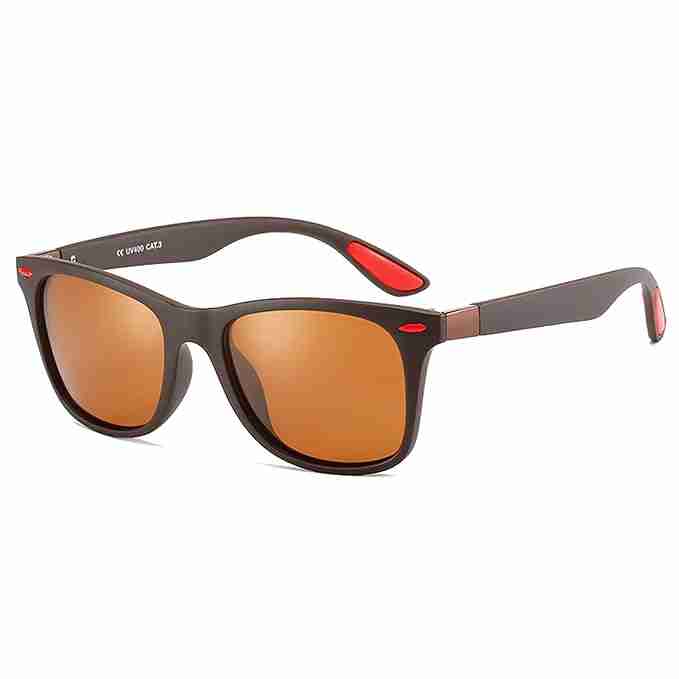 AUGEN Polarized Square Sunglasses - Brown