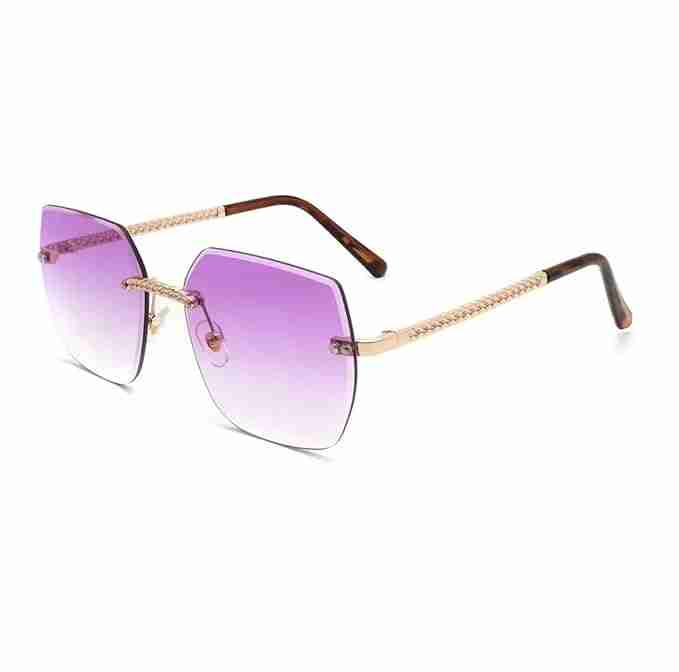 Travertine | Oversized Square Metal Sunglasses