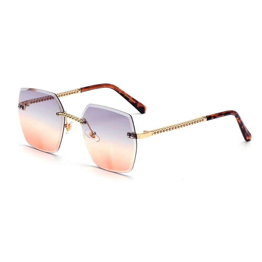 Travertine | Oversized Square Metal Sunglasses