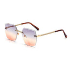 Travertine | Oversized Square Metal Sunglasses
