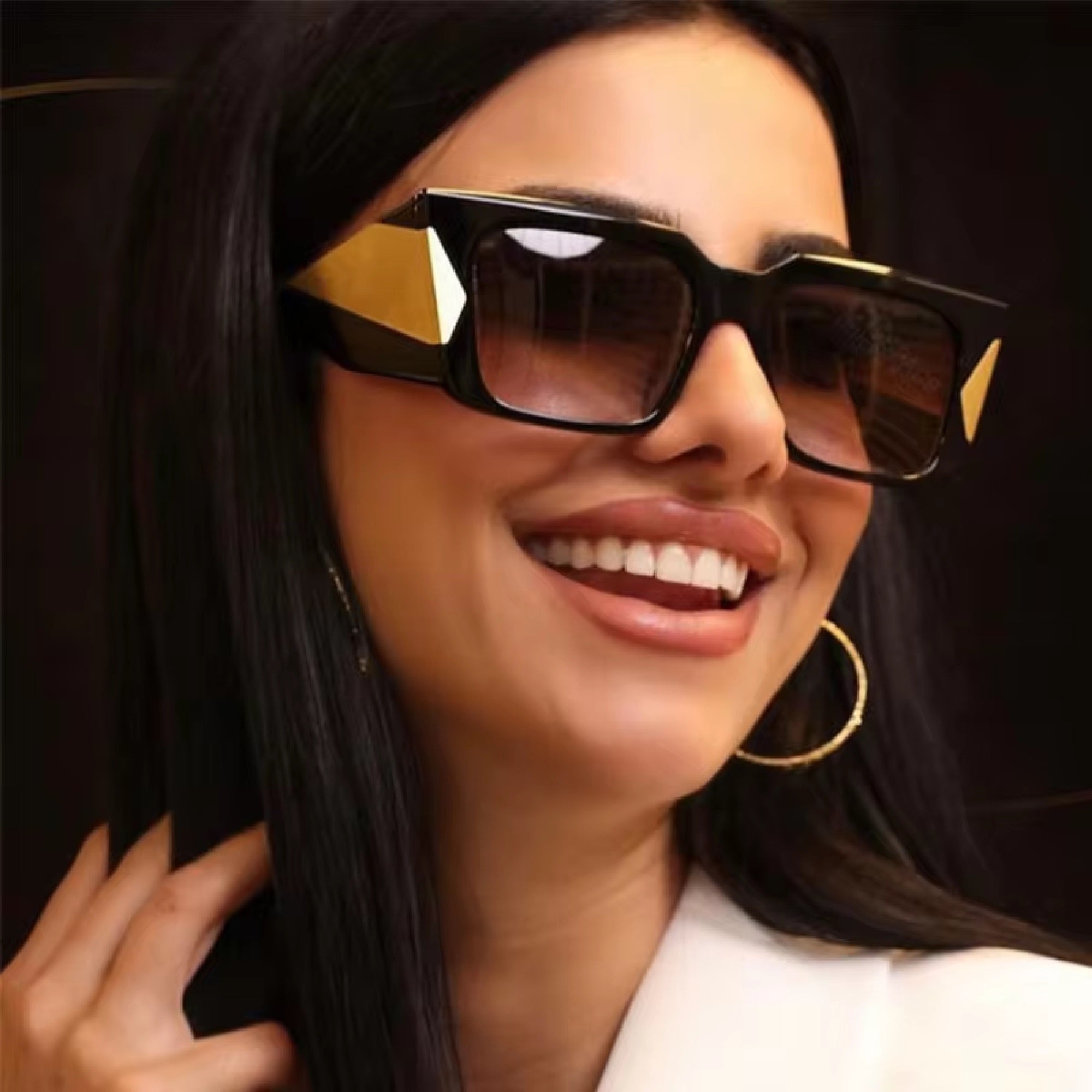 Sovereign |Oversized Rectangle PC Sunglasses