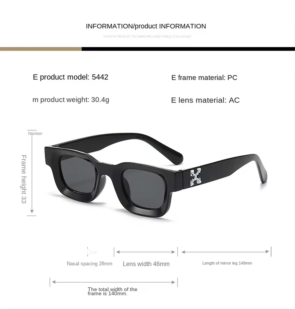 Substance |Retro Vintage Square PC Sunglasses