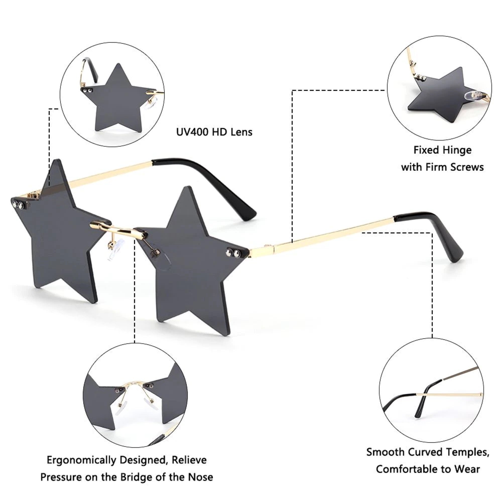 Star |Fashion Star Metal Sunglasses