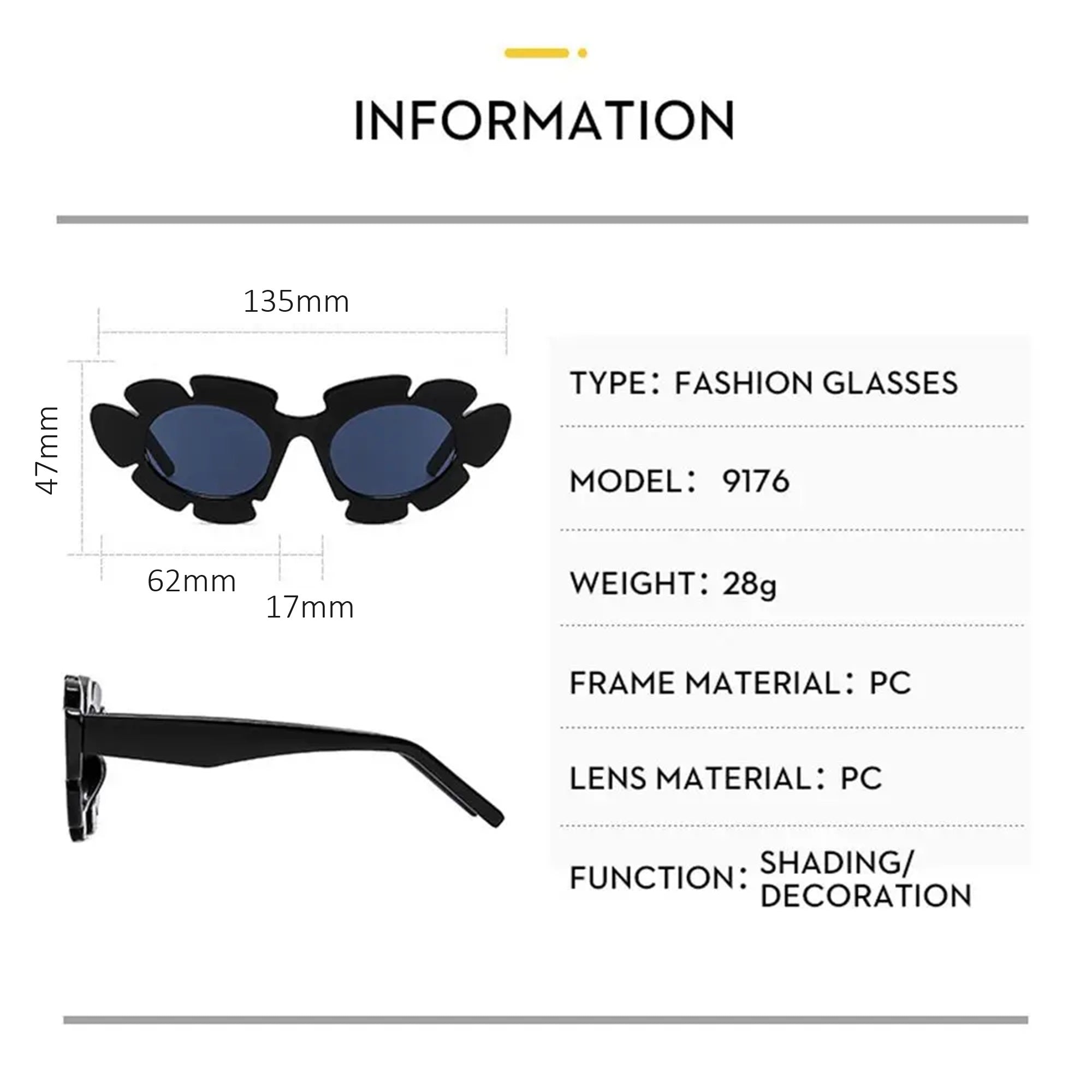 Aura |Fashion Oval PC Sunglasses