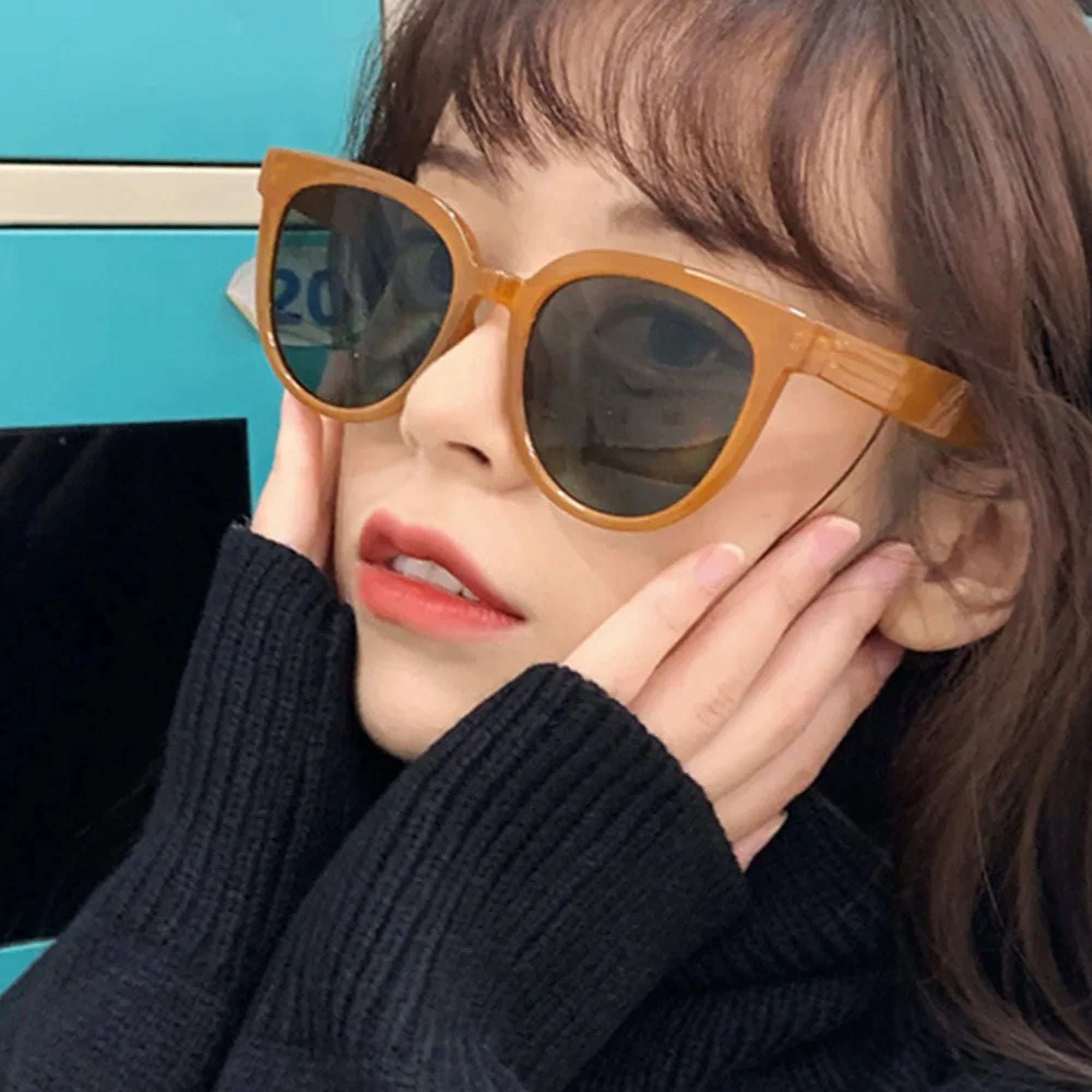 Topaz |Oversized Retro Round PC Sunglasses