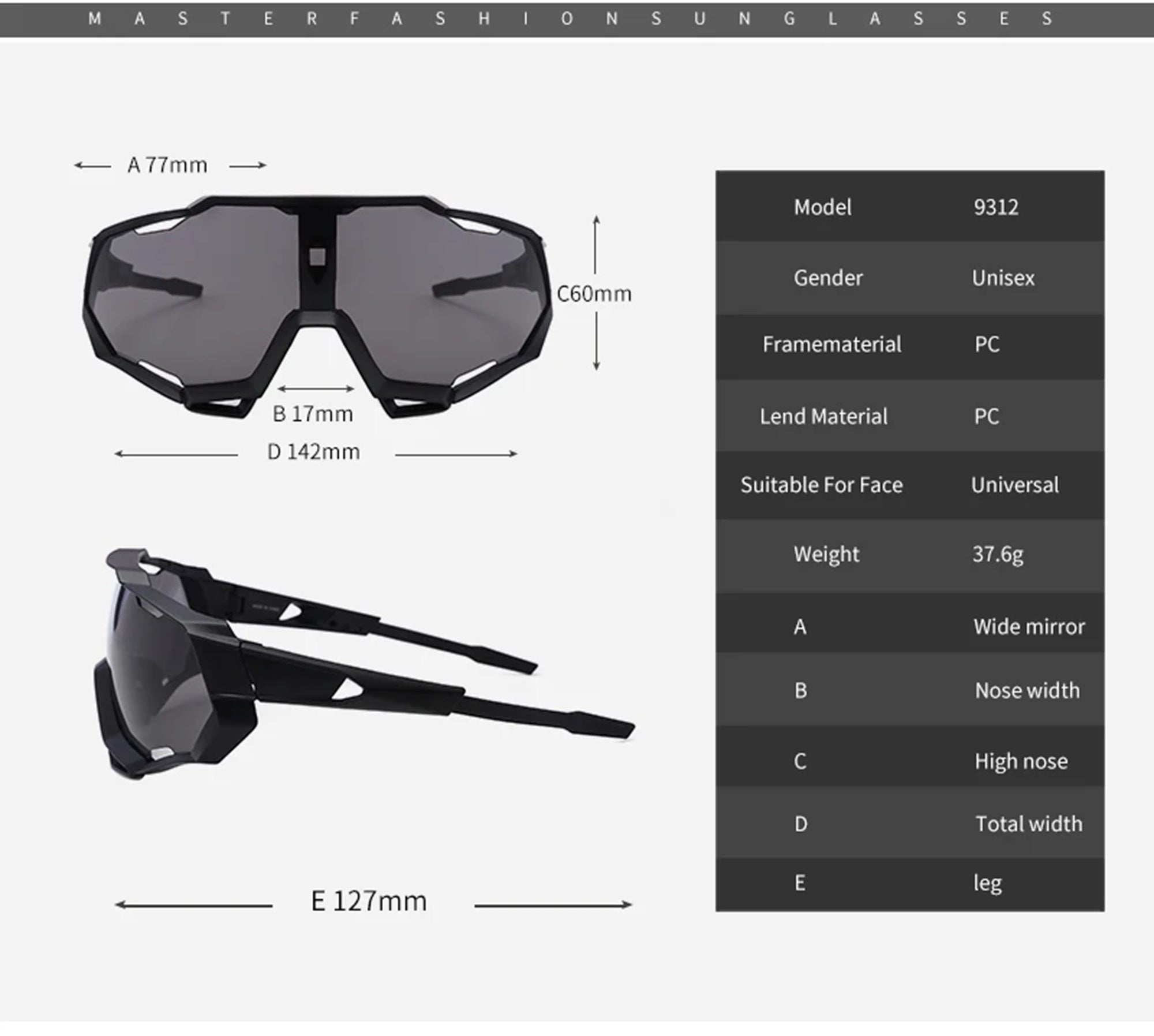 The Velocity |Sports Wraparound PC Sunglasses