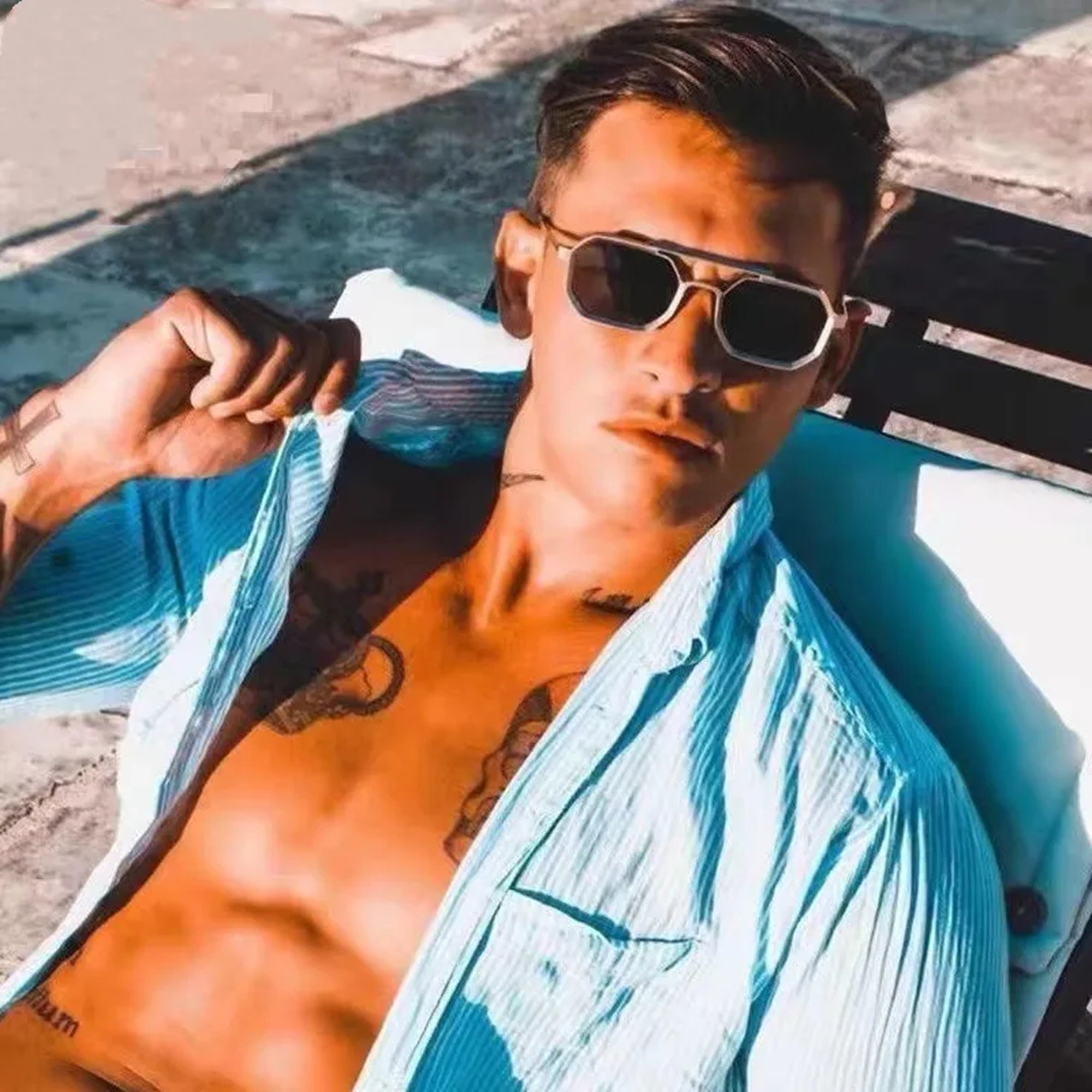 Bering |Retro Vintage Navigator Metal Sunglasses