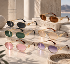 Volt | Classic Oval Metal Sunglasses
