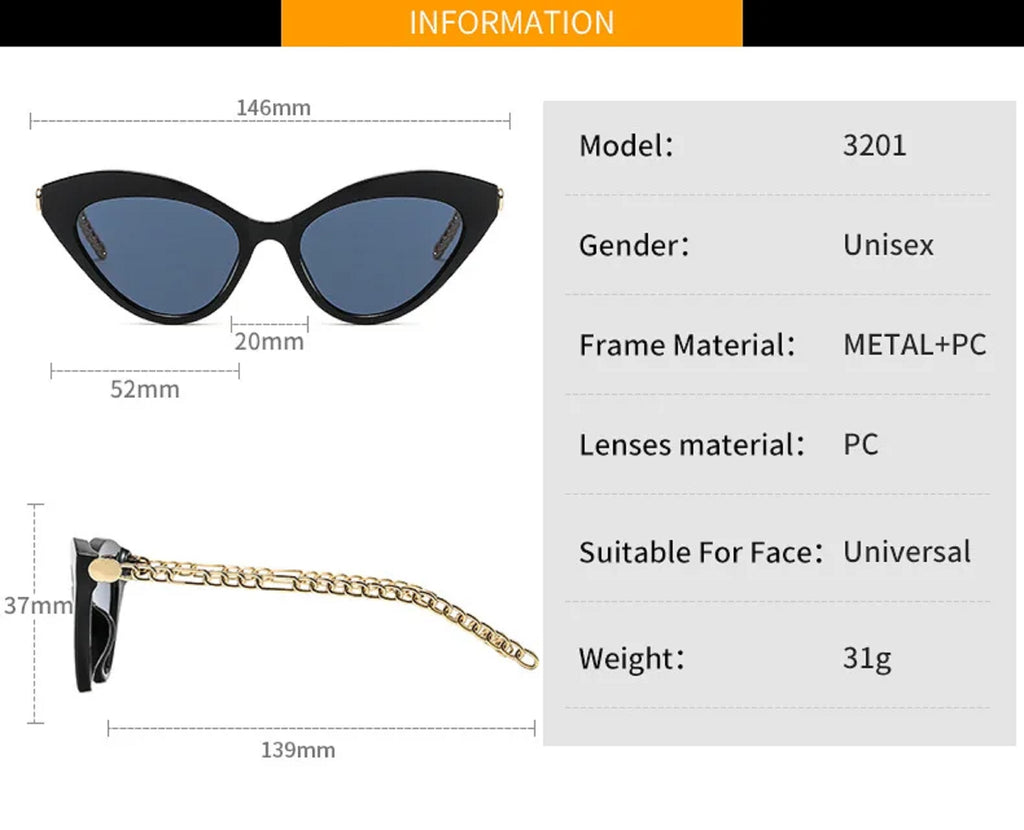 Vixen |Fashion Cat-Eye PC Sunglasses