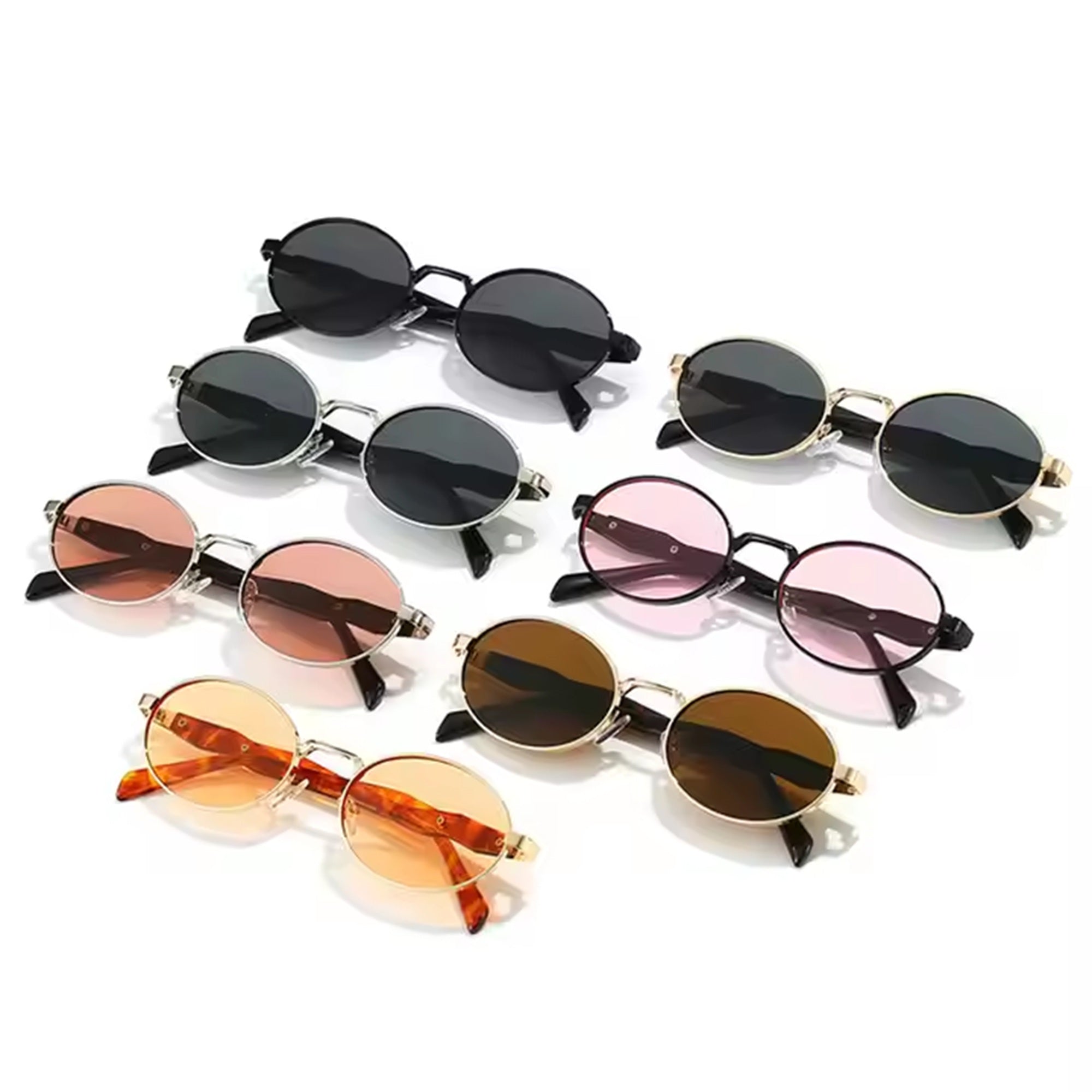 Continuum |Classic Oval Metal Sunglasses