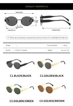 Nova Wire |Classic Oval Metal Sunglasses