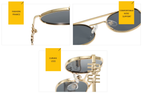 Volt | Classic Oval Metal Sunglasses