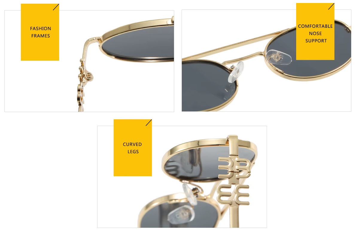 Volt | Classic Oval Metal Sunglasses