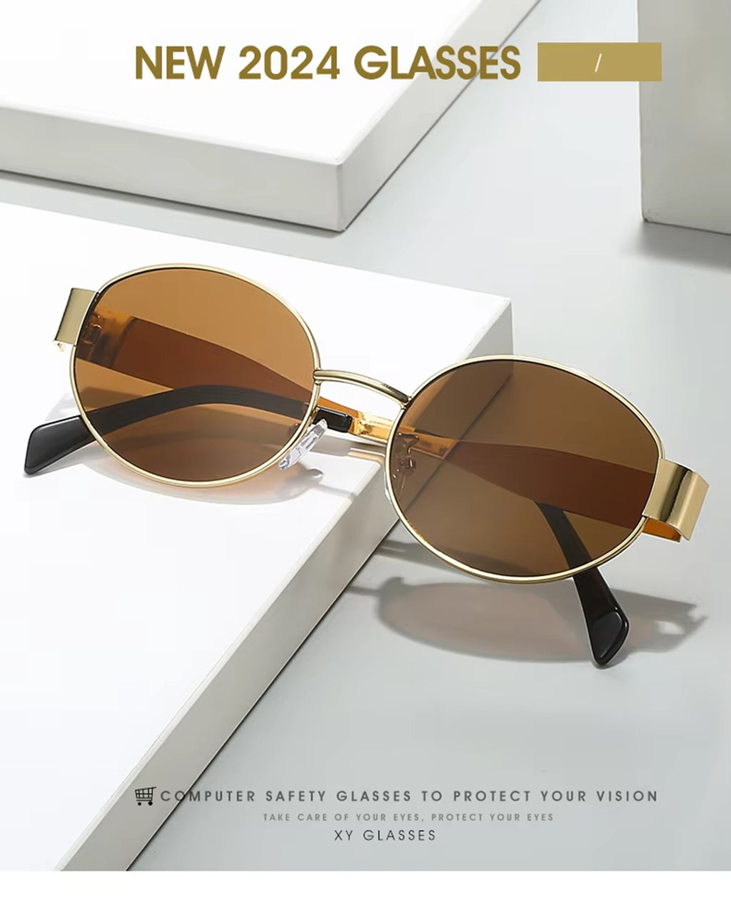 Nova Wire |Classic Oval Metal Sunglasses