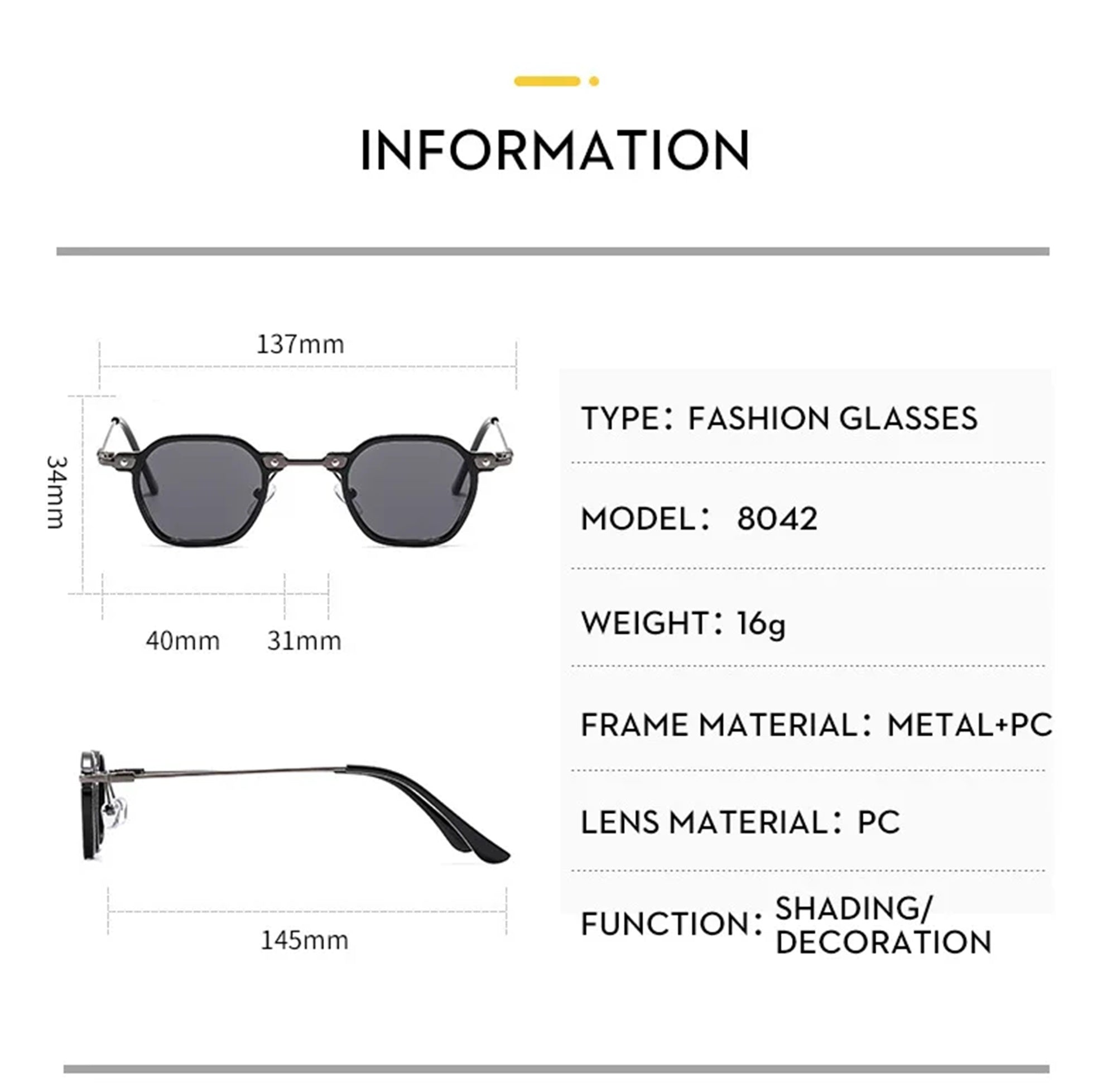 Mayfair |Retro Vintage Square PC Sunglasses