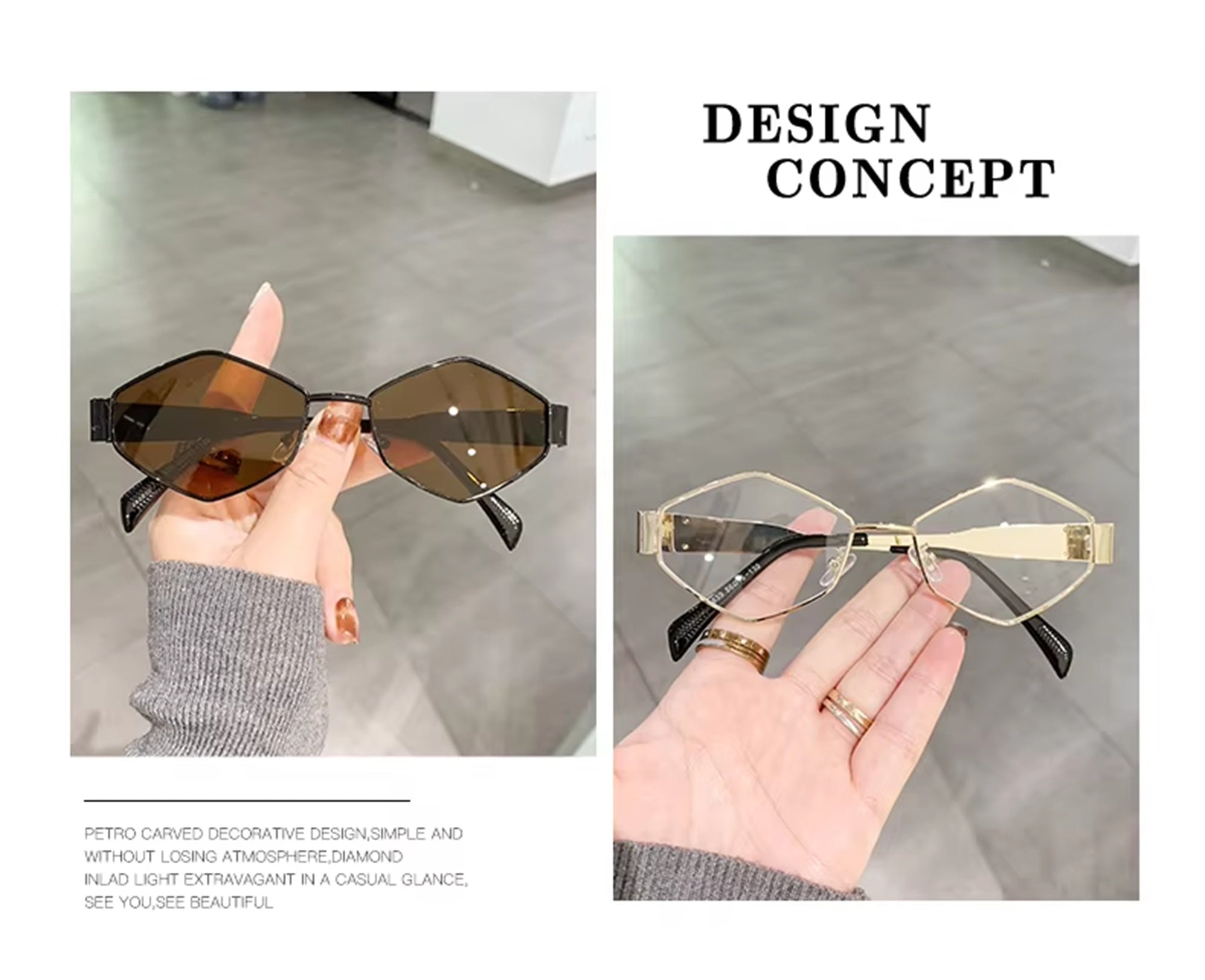 Verona |Classic Hexagonal Metal Sunglasses