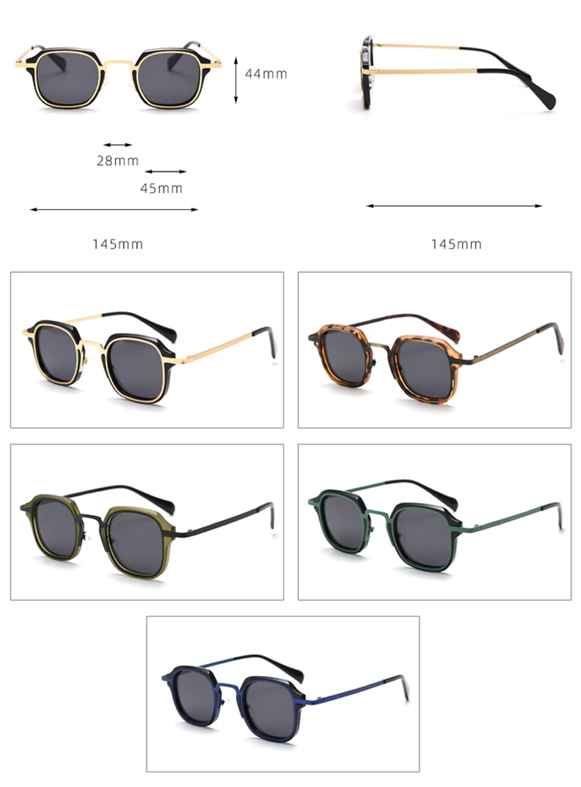 Oslo |Classic Square Metal Sunglasses