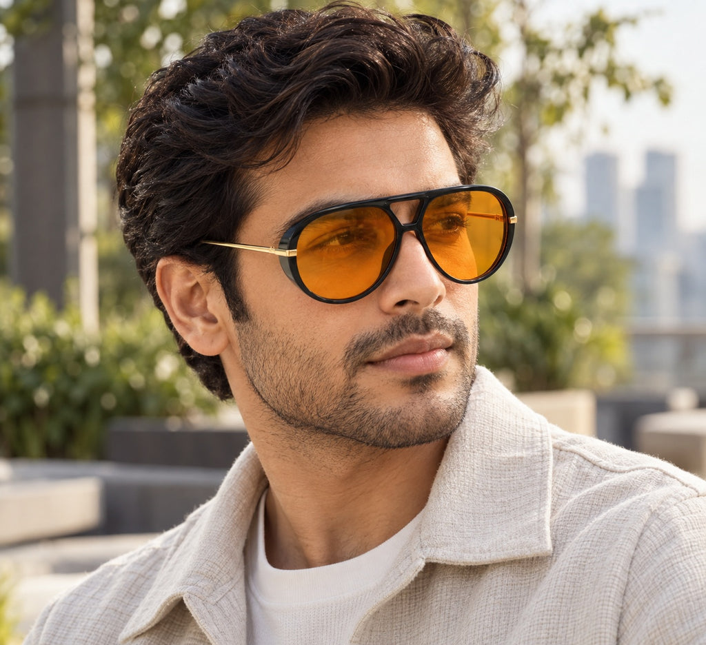 Zayden | Classic Oversized Aviator Metal & PC Sunglasses