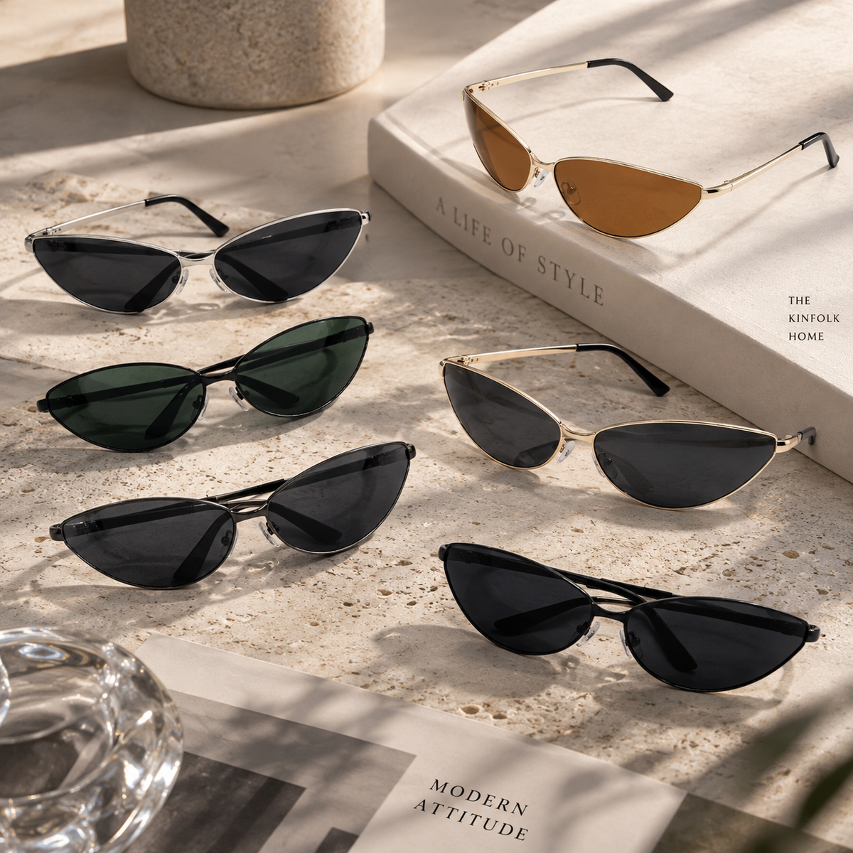 Nova | Classic Cat-Eye Metal Sunglasses
