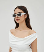 Citrina |Rhinestone Rectangle PC Sunglasses