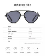 The Director |Retro Vintage Pilot Metal Sunglasses