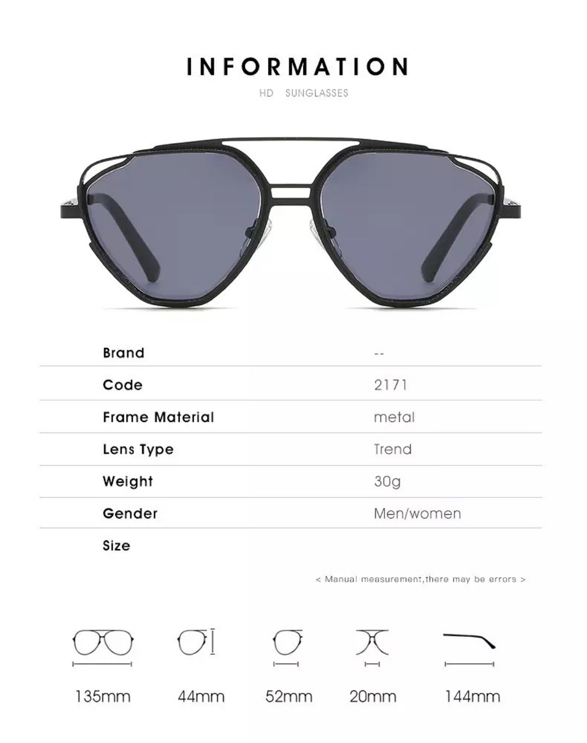 The Director |Retro Vintage Pilot Metal Sunglasses