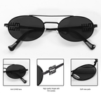 Volt | Classic Oval Metal Sunglasses