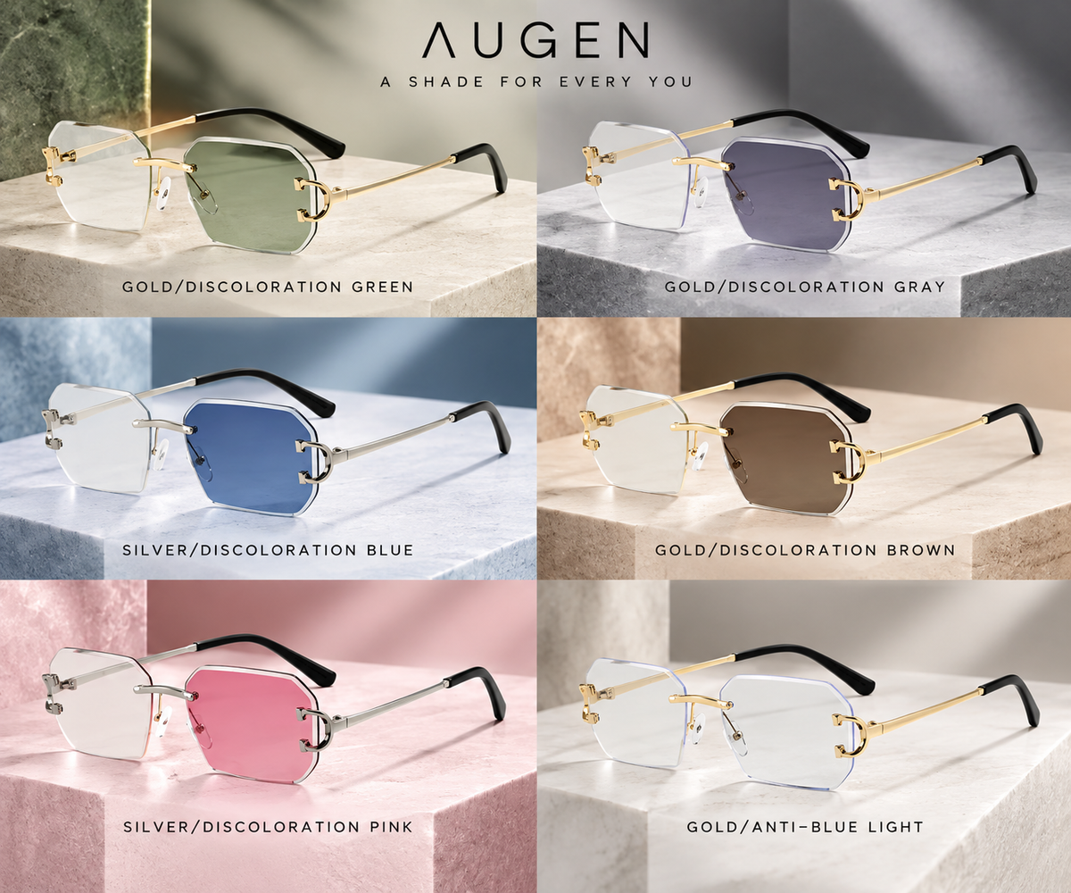 Shift Varen | Photochromic Rectangle Rimless Sunglasses
