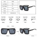The Pillar |Oversized Retro Square PC Sunglasses